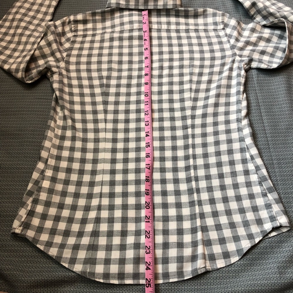 Banana Republic Soft Wash Shirt Gray and White XS - Picture 6 of 8